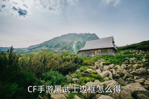 CF手游黑武士边框怎么得