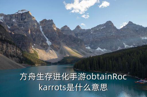 方舟生存进化手游obtainRockarrots是什么意思