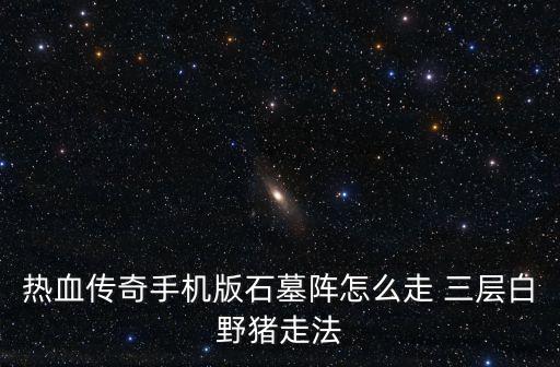 热血传奇手机版石墓阵怎么走 三层白野猪走法