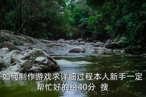 如何制作游戏求详细过程本人新手一定帮忙好的给40分  搜