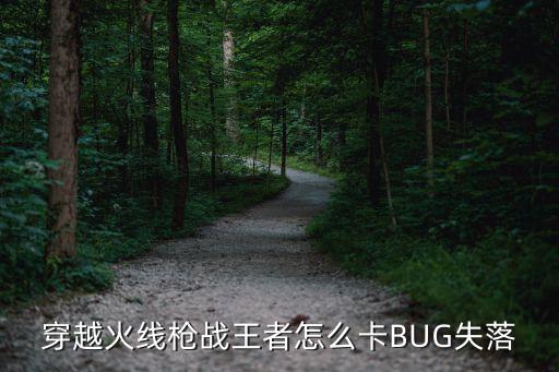 穿越火线枪战王者怎么卡BUG失落