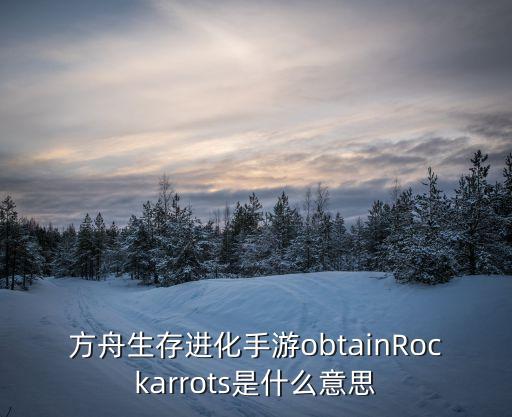 方舟生存进化手游obtainRockarrots是什么意思