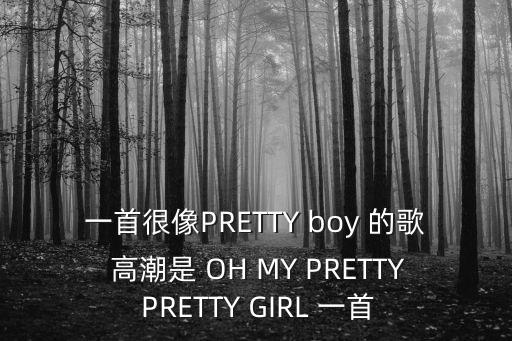 一首很像PRETTY boy 的歌 高潮是 OH MY PRETTY PRETTY GIRL 一首