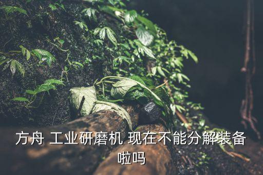 方舟 工业研磨机 现在不能分解装备啦吗