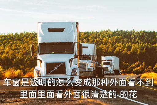 车窗是透明的怎么变成那种外面看不到里面里面看外面很清楚的 的花