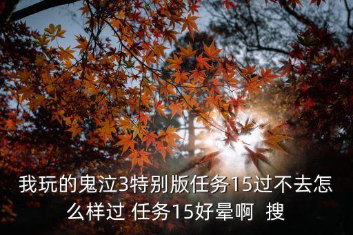 我玩的鬼泣3特别版任务15过不去怎么样过 任务15好晕啊  搜