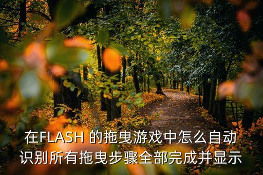 在FLASH 的拖曳游戏中怎么自动识别所有拖曳步骤全部完成并显示