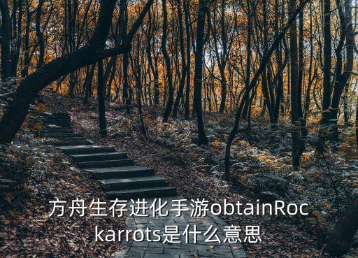 方舟生存进化手游obtainRockarrots是什么意思