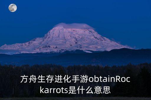 方舟生存进化手游obtainRockarrots是什么意思