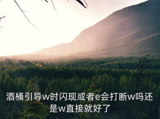 酒桶引导w时闪现或者e会打断w吗还是w直接就好了