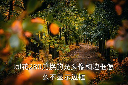 lol花280兑换的光头像和边框怎么不显示边框