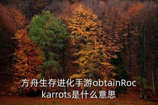 方舟生存进化手游obtainRockarrots是什么意思