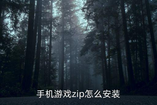 手机游戏zip怎么安装