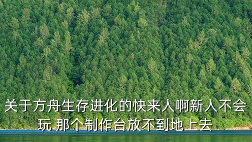 关于方舟生存进化的快来人啊新人不会玩 那个制作台放不到地上去