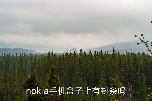 nokia手机盒子上有封条吗