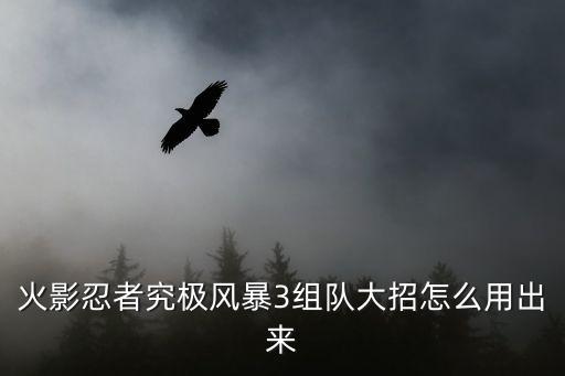 火影忍者究极风暴3组队大招怎么用出来