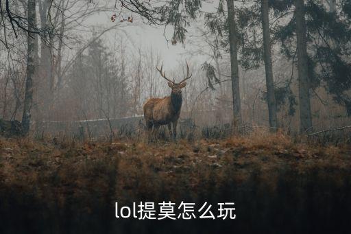 lol提莫怎么玩