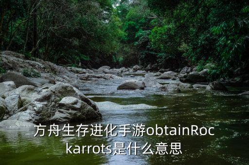 方舟生存进化手游obtainRockarrots是什么意思