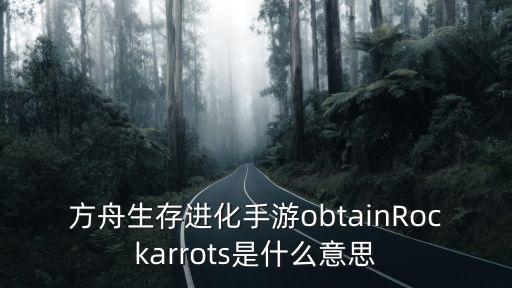 方舟生存进化手游obtainRockarrots是什么意思