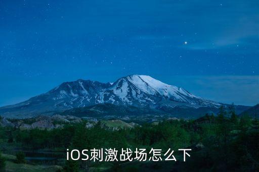 iOS刺激战场怎么下