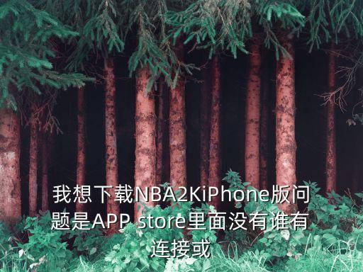 我想下载NBA2KiPhone版问题是APP store里面没有谁有连接或