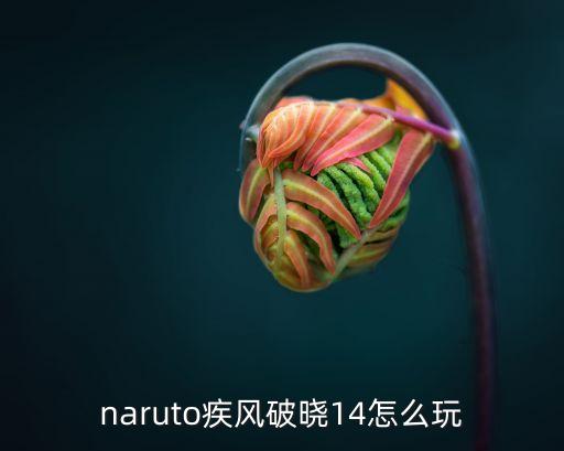 naruto疾风破晓14怎么玩