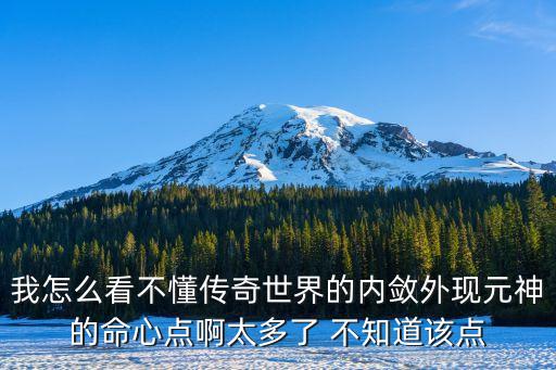 我怎么看不懂传奇世界的内敛外现元神的命心点啊太多了 不知道该点