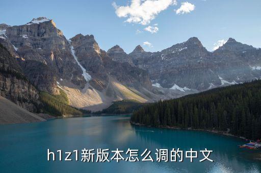 h1z1新版本怎么调的中文