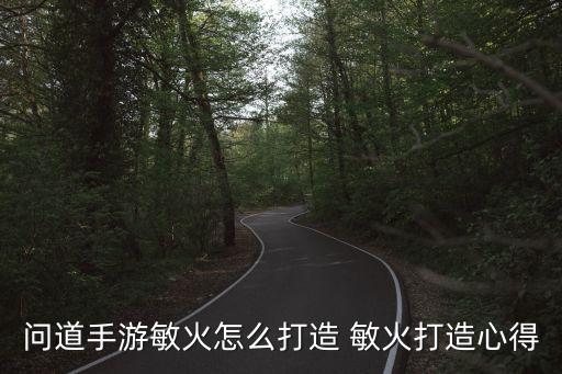 问道手游敏火怎么提升伤害，问道手游敏火3敏1力加点抗性该怎么加