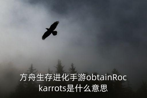 方舟生存进化手游obtainRockarrots是什么意思