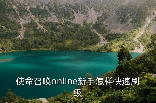 使命召唤online新手怎样快速刷级