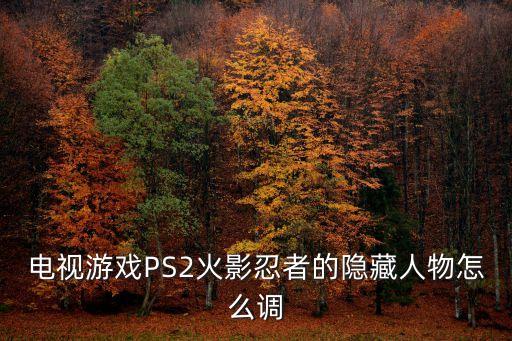 电视游戏PS2火影忍者的隐藏人物怎么调