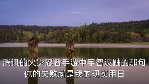 腾讯的火影忍者手游中宇智波鼬的那句你的失败就是我的现实用日