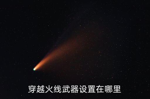 穿越火线武器设置在哪里