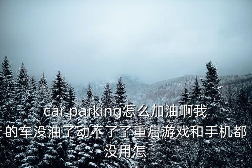 car parking怎么加油啊我的车没油了动不了了重启游戏和手机都没用怎