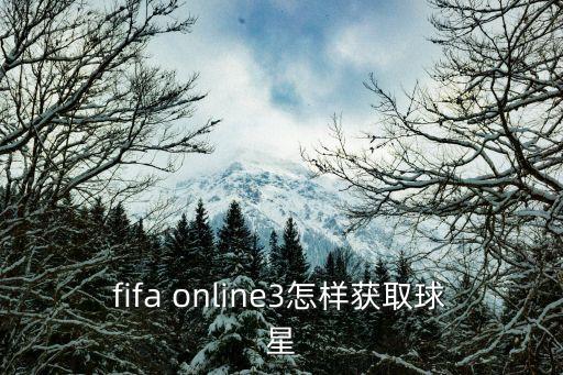 fifa online3怎样获取球星