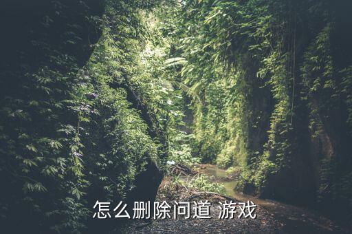 怎么删除问道 游戏