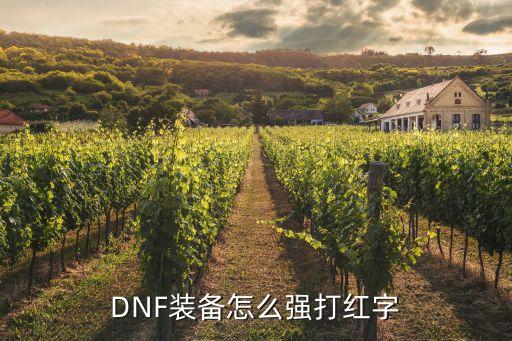 DNF装备怎么强打红字