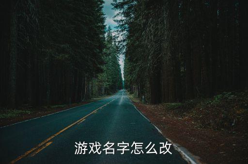 游戏名字怎么改