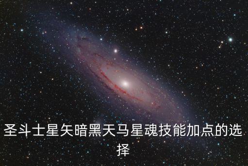 圣斗士星矢暗黑天马星魂技能加点的选择