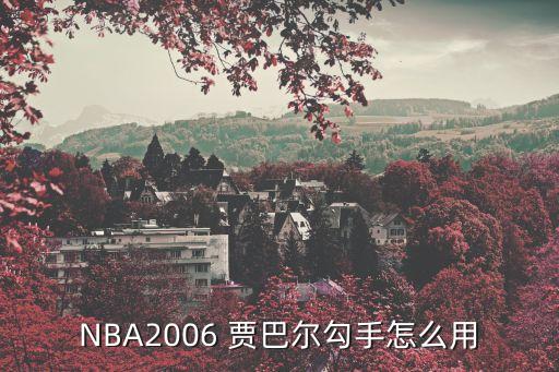 NBA2006 贾巴尔勾手怎么用