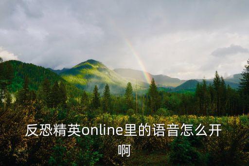 反恐精英online里的语音怎么开啊