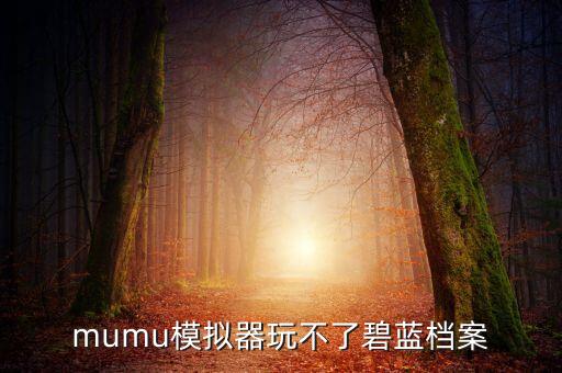 mumu模拟器玩不了碧蓝档案