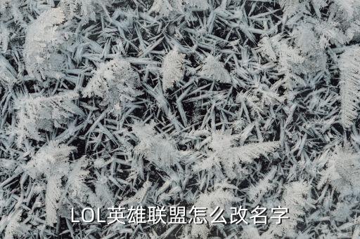 LOL英雄联盟怎么改名字