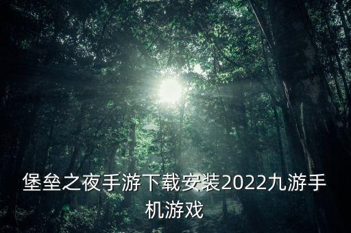 堡垒之夜手游下载安装2022九游手机游戏