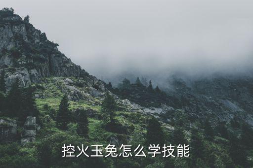 控火玉兔怎么学技能