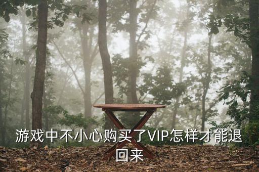 游戏中不小心购买了VIP怎样才能退回来