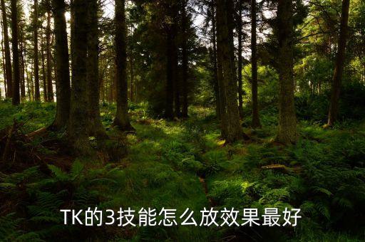 TK的3技能怎么放效果最好