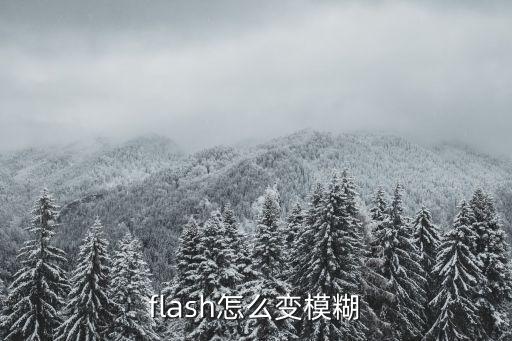 flash怎么变模糊