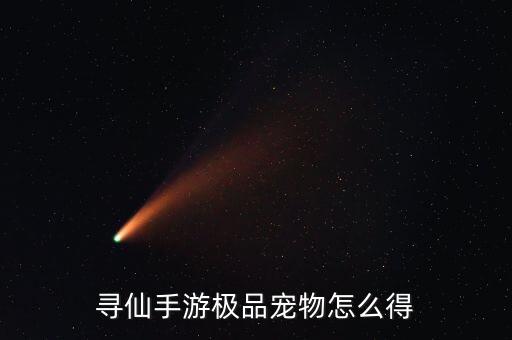 寻仙手游极品宠物怎么得